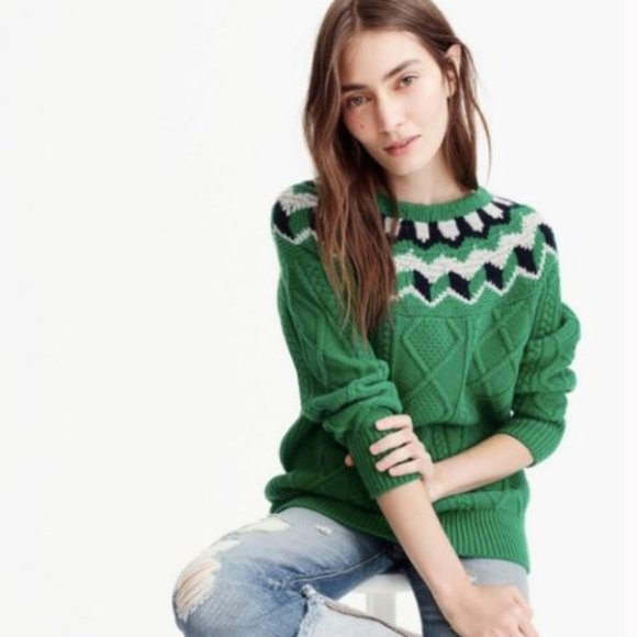 J. Crew Sweaters - J. Crew Collection Wide Neck Fair Isle Sweater